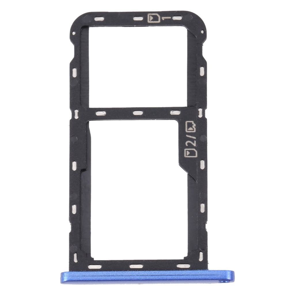 For ZTE Blade A72 SIM Card Tray + SIM Card Tray / Micro SD Card Tray (Blue)