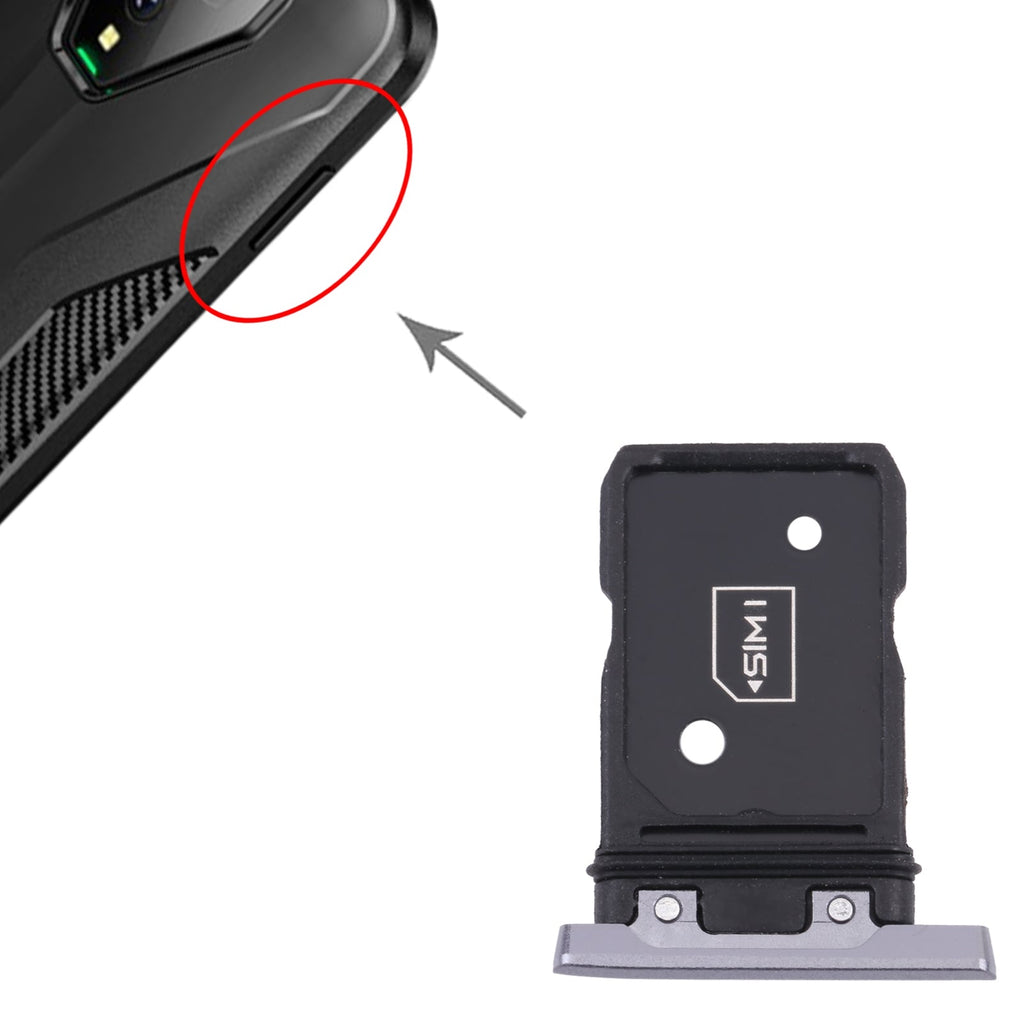 SIM Card Tray + SIM Card Tray for Xiaomi Black Shark 3 KLE-H0, KLE-A0 (Silver)