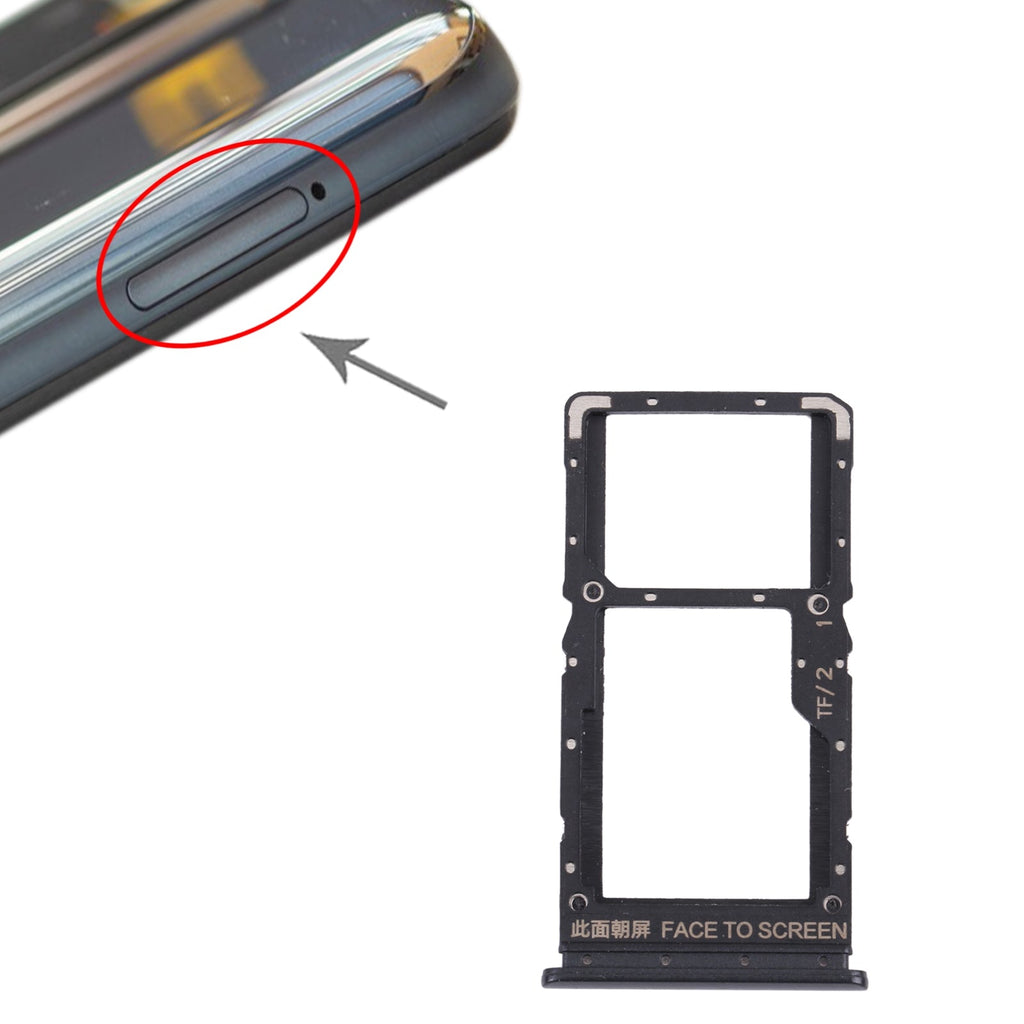 SIM Card Tray + SIM Card Tray / Micro SD Card Tray for Xiaomi Poco X3 GT 21061110AG (Black)