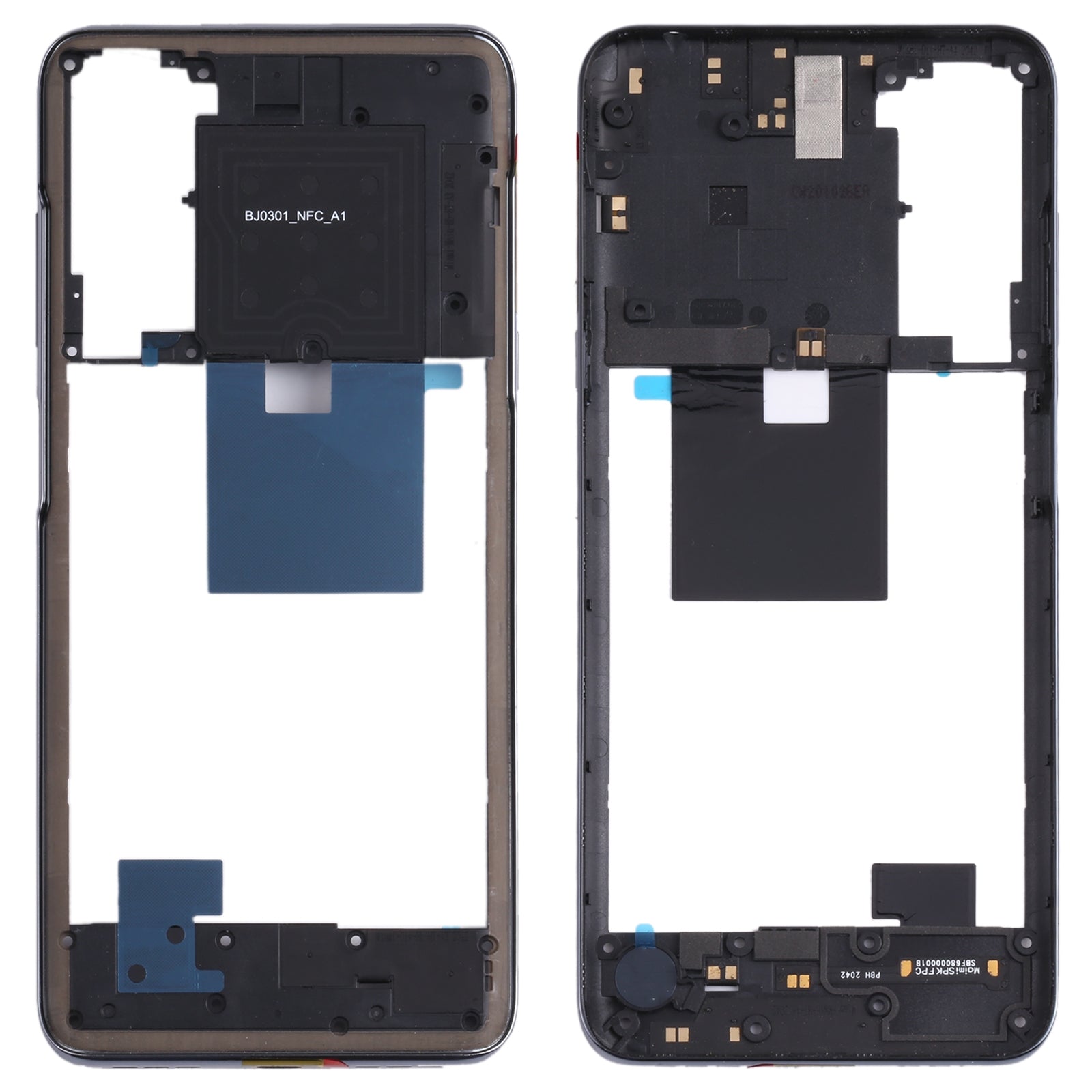 Original Middle Frame Bezel Plate for TCL 20L / 20 Lite T774H, T774B (Black)