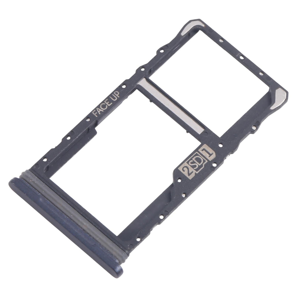 For Motorola Moto G50 SIM Card Tray + Micro SD Card Tray (Black)