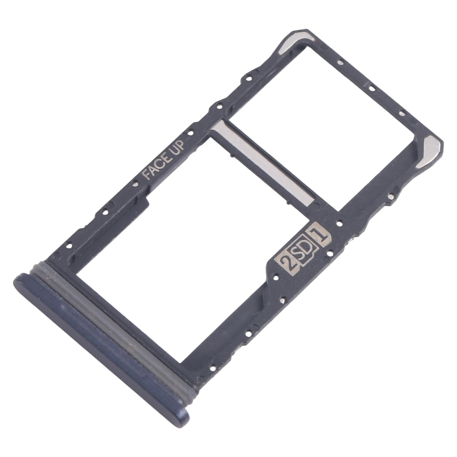 For Motorola Moto G50 SIM Card Tray + Micro SD Card Tray (Black)