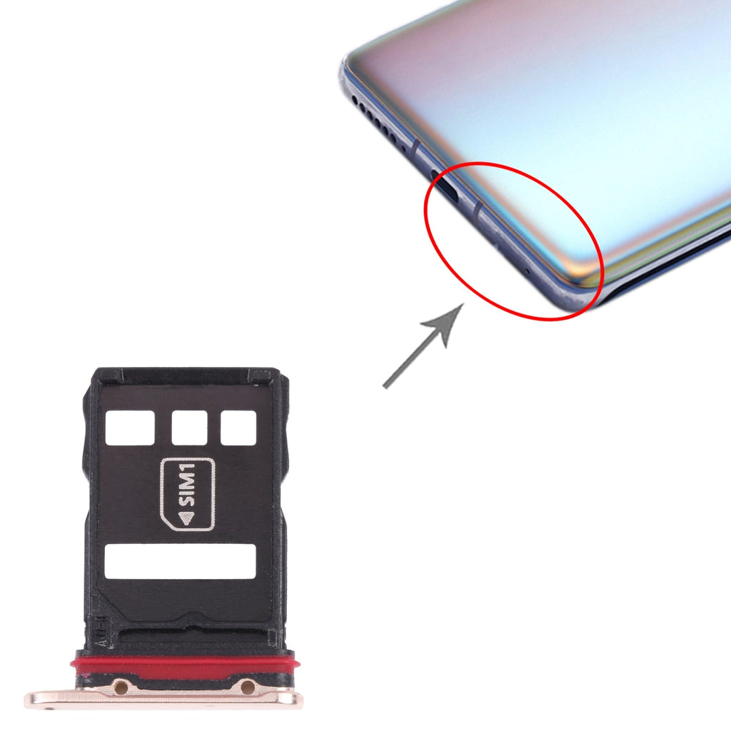 SIM Card Tray + NM Card Tray for Huawei Mate 40 Pro+ (Gold)