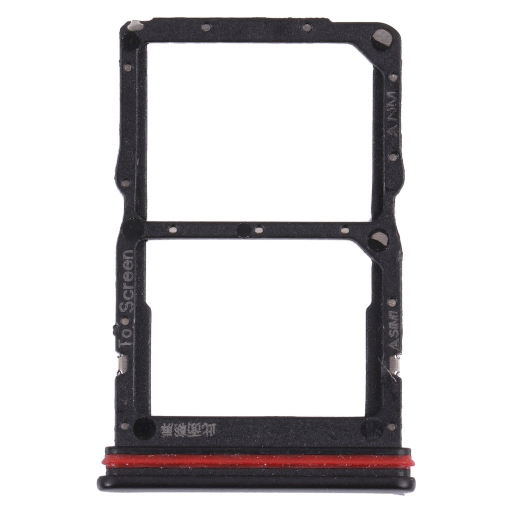 SIM Card Tray + NM Card Tray for Huawei nova 7 SE 5G Youth (Black)