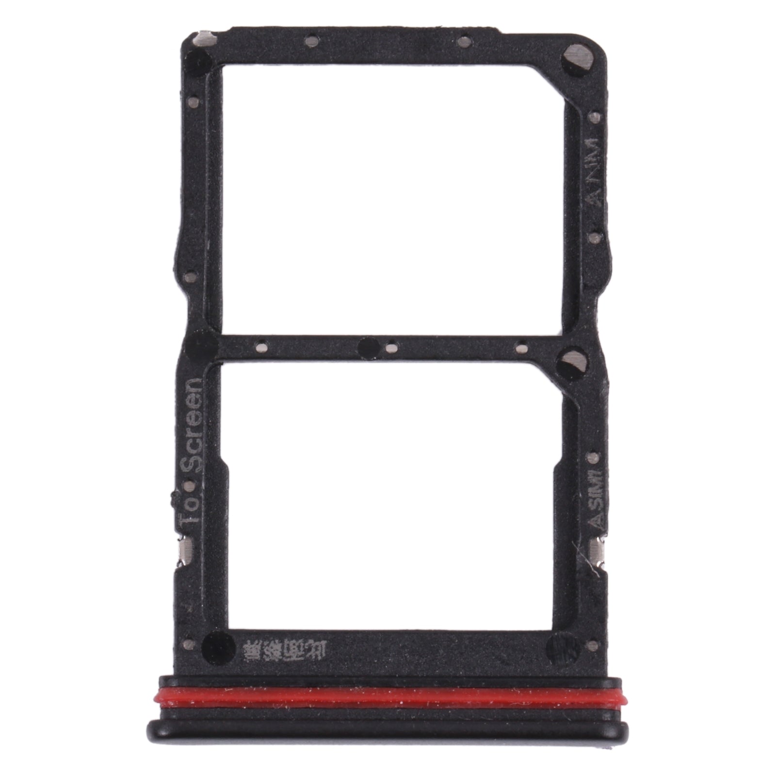 SIM Card Tray + NM Card Tray for Huawei nova 7 SE 5G Youth (Black)