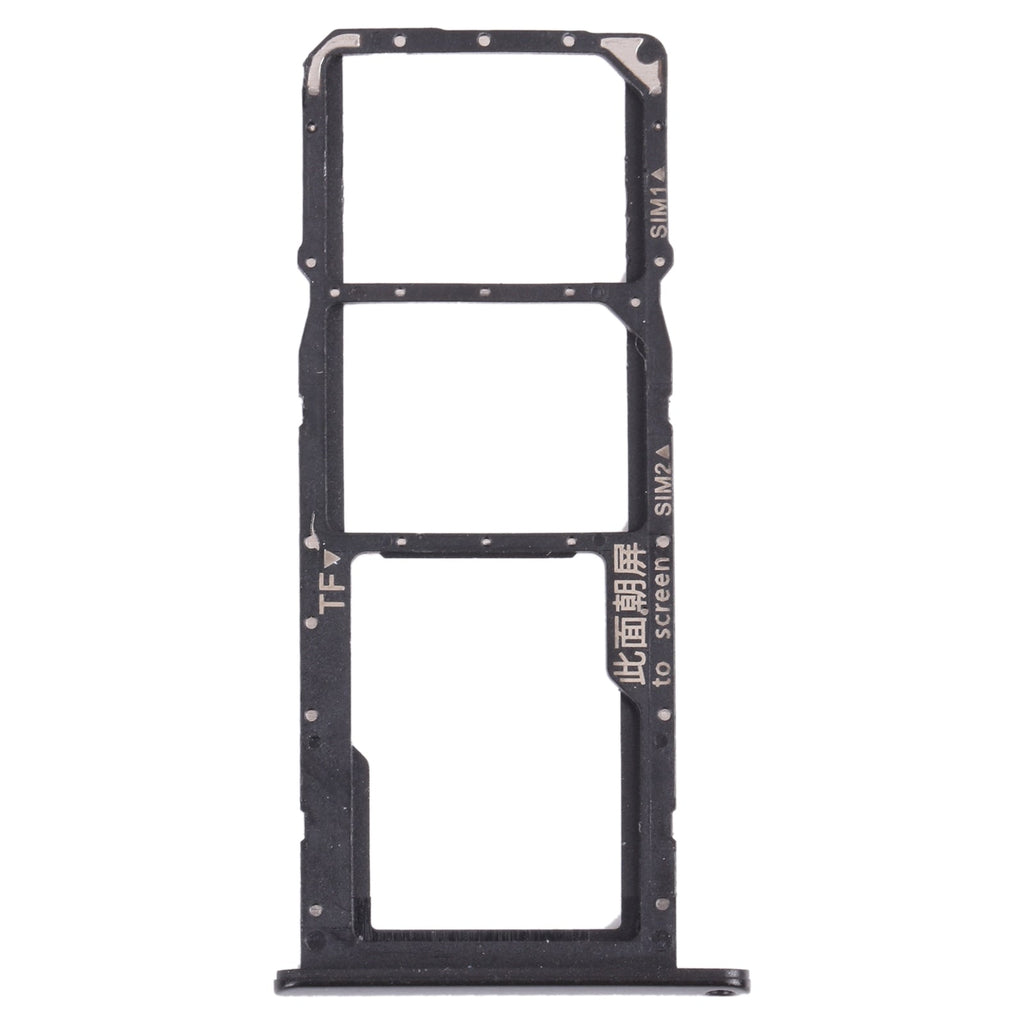 SIM Card Tray + SIM Card Tray + Micro SD Card Tray for Honor 9A(Black)
