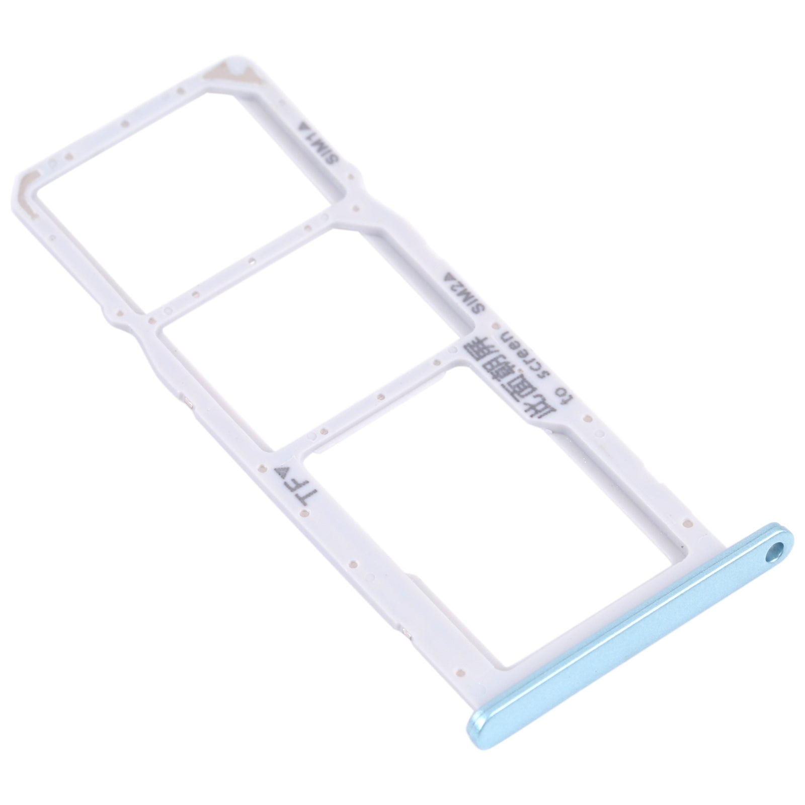 SIM Card Tray + SIM Card Tray + Micro SD Card Tray for Honor 9A(Blue)