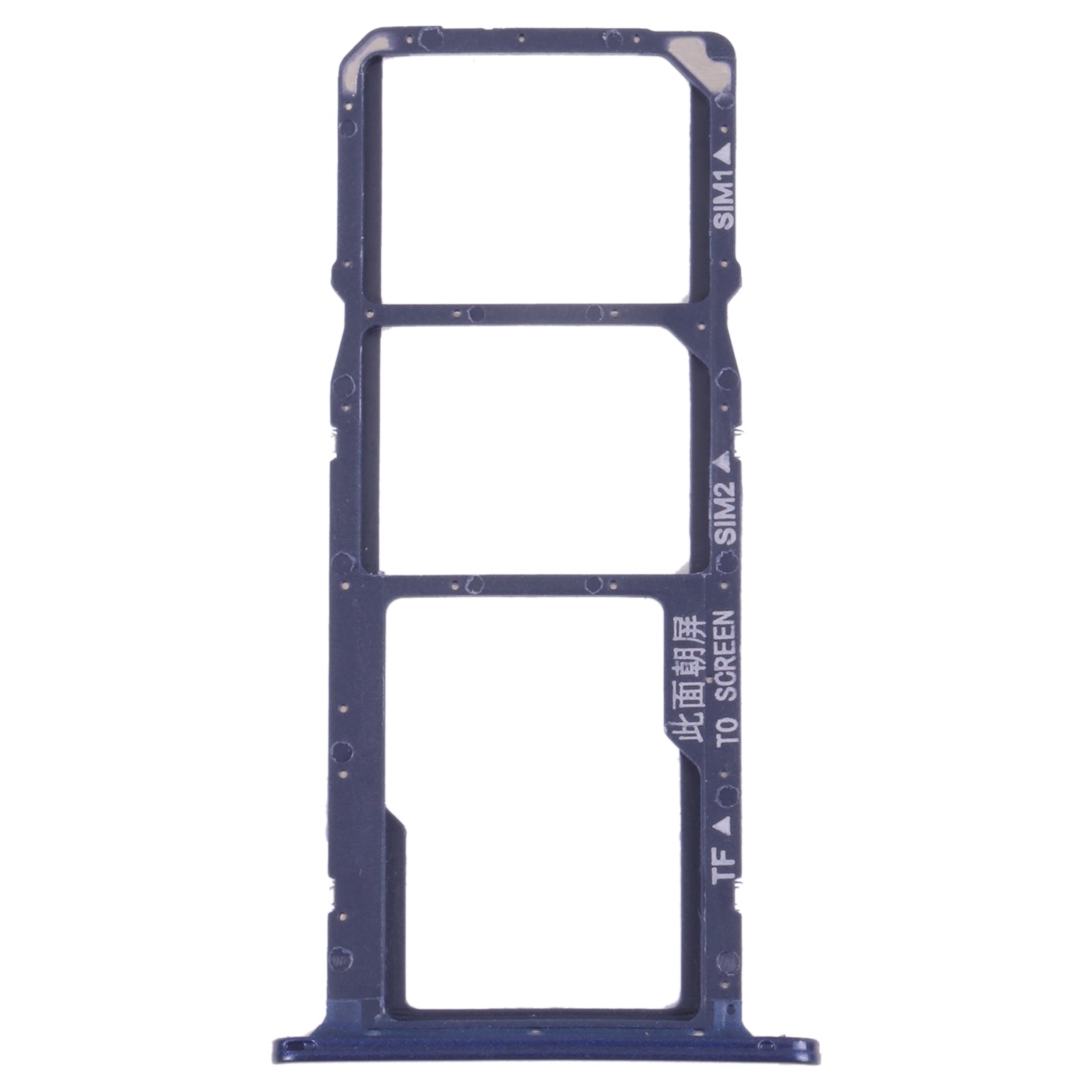 SIM Card Tray + SIM Card Tray + Micro SD Card Tray for Huawei Y5 lite (2018) (Blue)