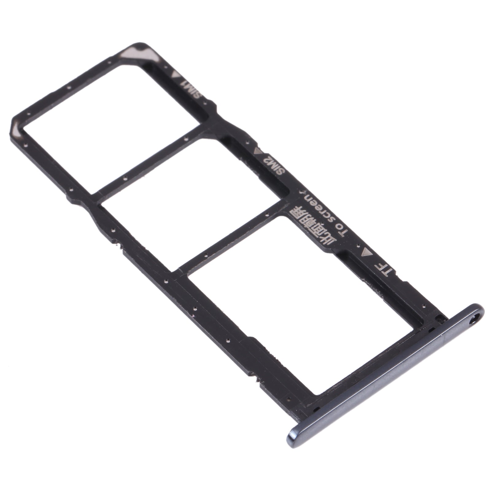 SIM Card Tray + SIM Card Tray + Micro SD Card Tray for Huawei Y6 Prime (2018) (Black)