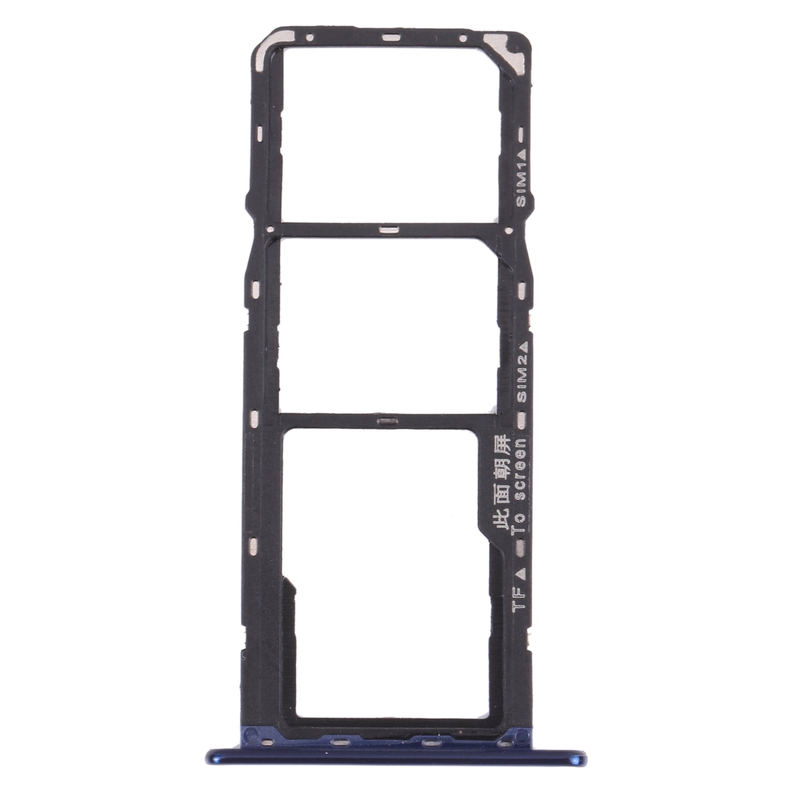 SIM Card Tray + SIM Card Tray + Micro SD Card Tray for Huawei Y6 Prime (2018) (Blue)