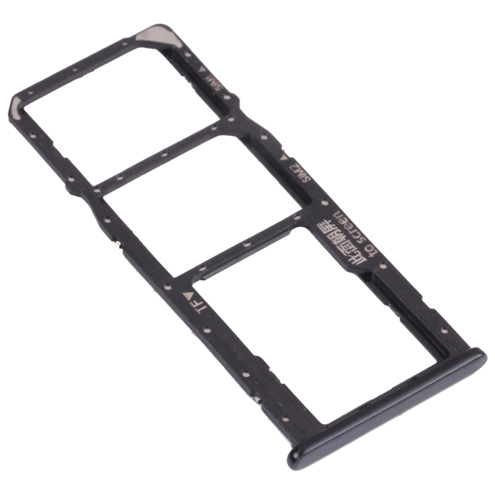 SIM Card Tray + SIM Card Tray + Micro SD Card Tray for Huawei Y7 (2018) (Black)