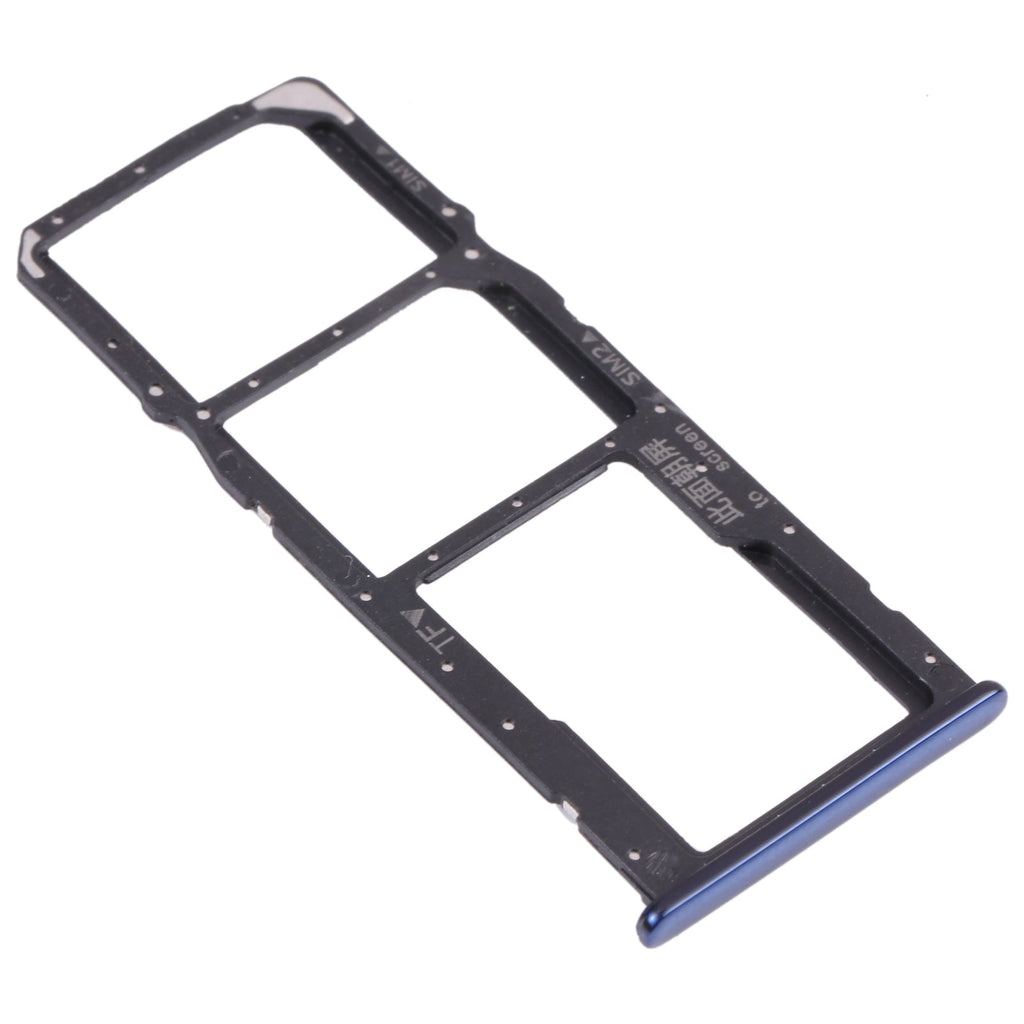 SIM Card Tray + SIM Card Tray + Micro SD Card Tray for Huawei Y7 (2018) (Blue)