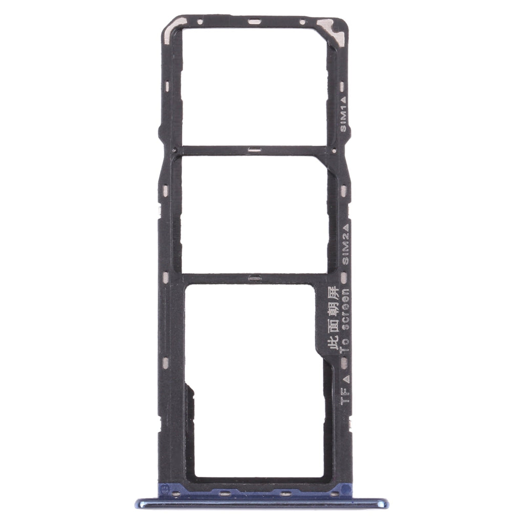 SIM Card Tray + SIM Card Tray + Micro SD Card Tray for Huawei Y6 (2018) (Blue)