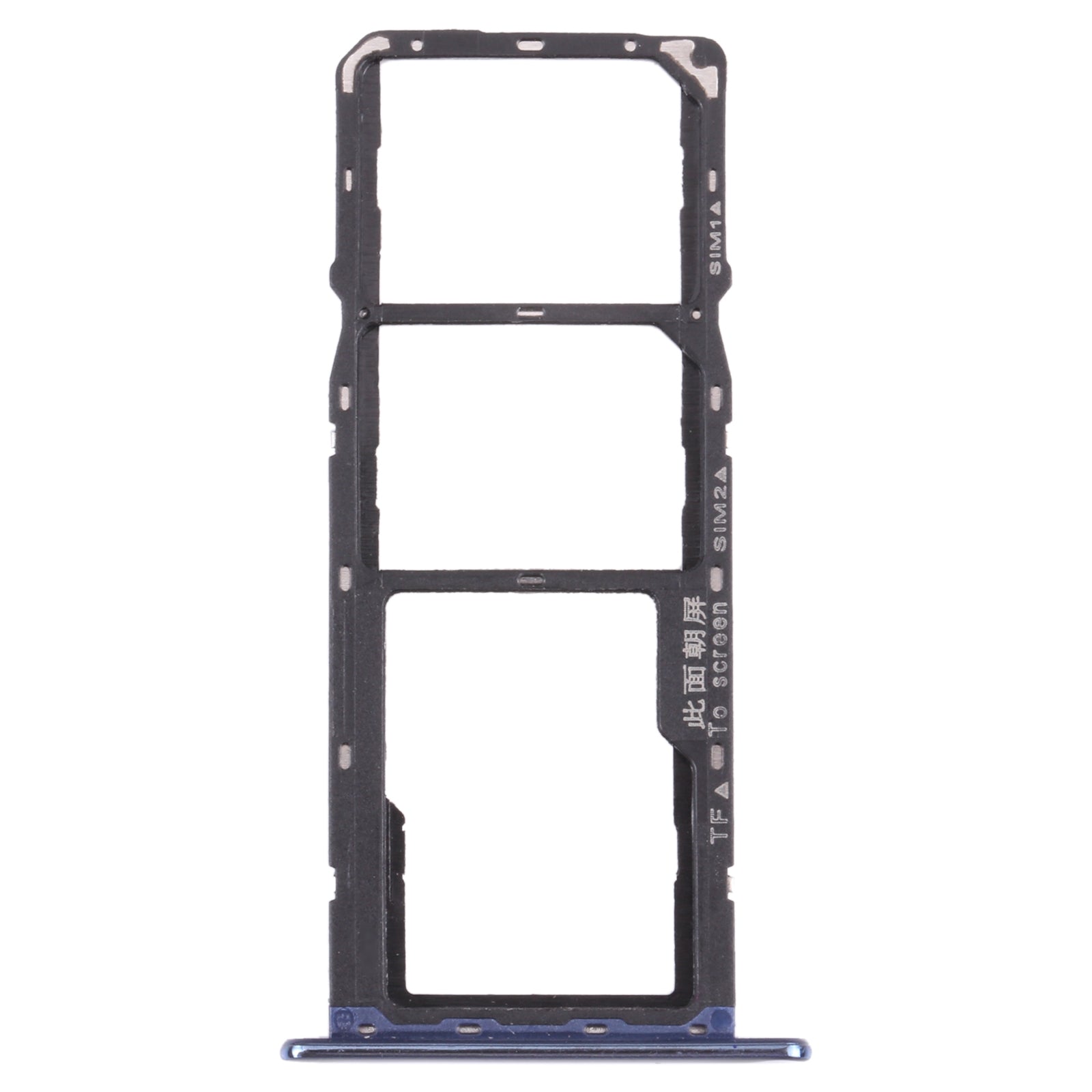 SIM Card Tray + SIM Card Tray + Micro SD Card Tray for Huawei Y6 (2018) (Blue)