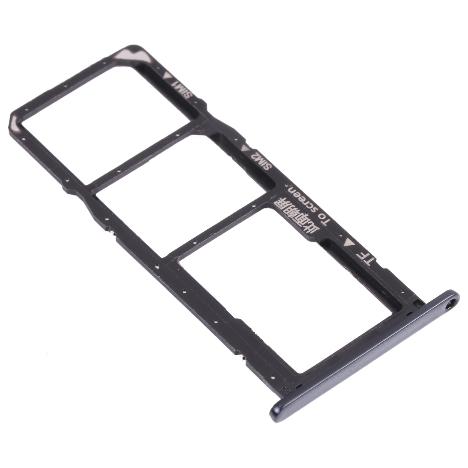 SIM Card Tray + SIM Card Tray + Micro SD Card Tray for Huawei Enjoy 8e (Black)