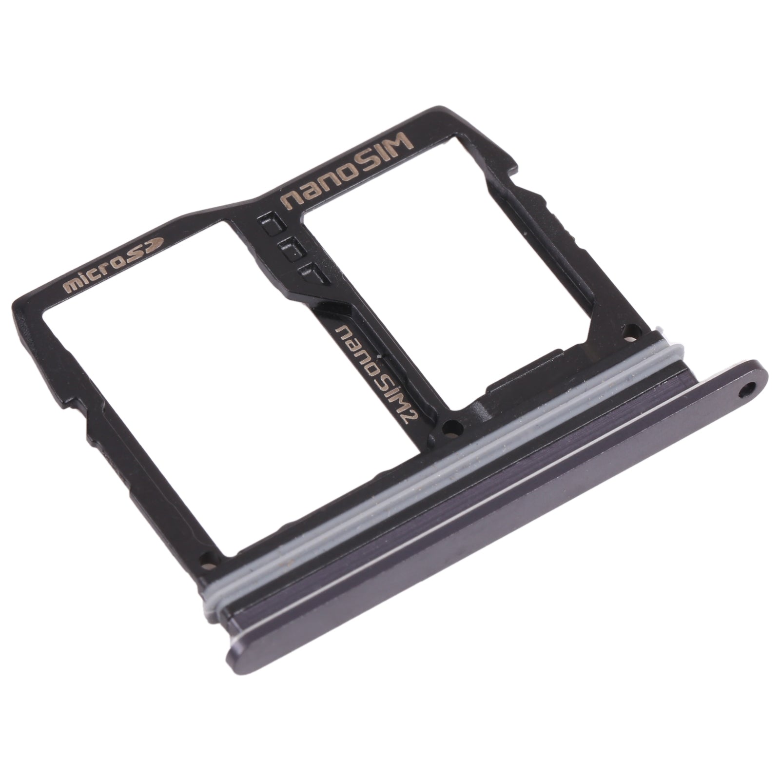 Nano SIM Card Tray + Nano SIM Card Tray / Micro SD Card Tray for LG Wing 5G LMF100N, LM-F100N, LM-F100V, LM-F100 (Black)