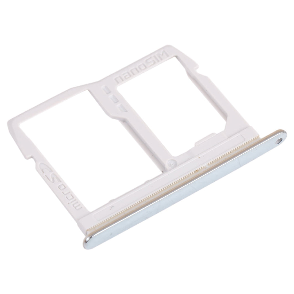 Nano SIM Card Tray + Micro SD Card Tray for LG Stylo 6 / K71 LMQ730HA, LM-Q730HA, LMQ730TM, LM-Q730TM (Silver)