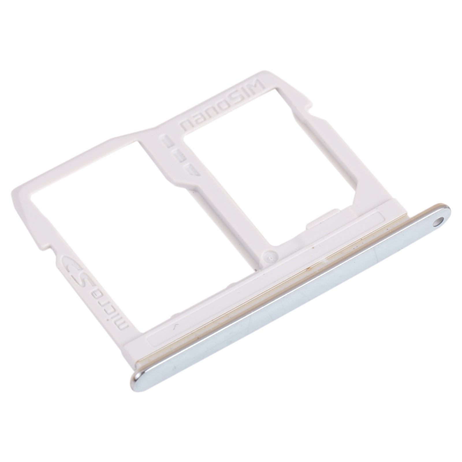 Nano SIM Card Tray + Micro SD Card Tray for LG Stylo 6 / K71 LMQ730HA, LM-Q730HA, LMQ730TM, LM-Q730TM (Silver)