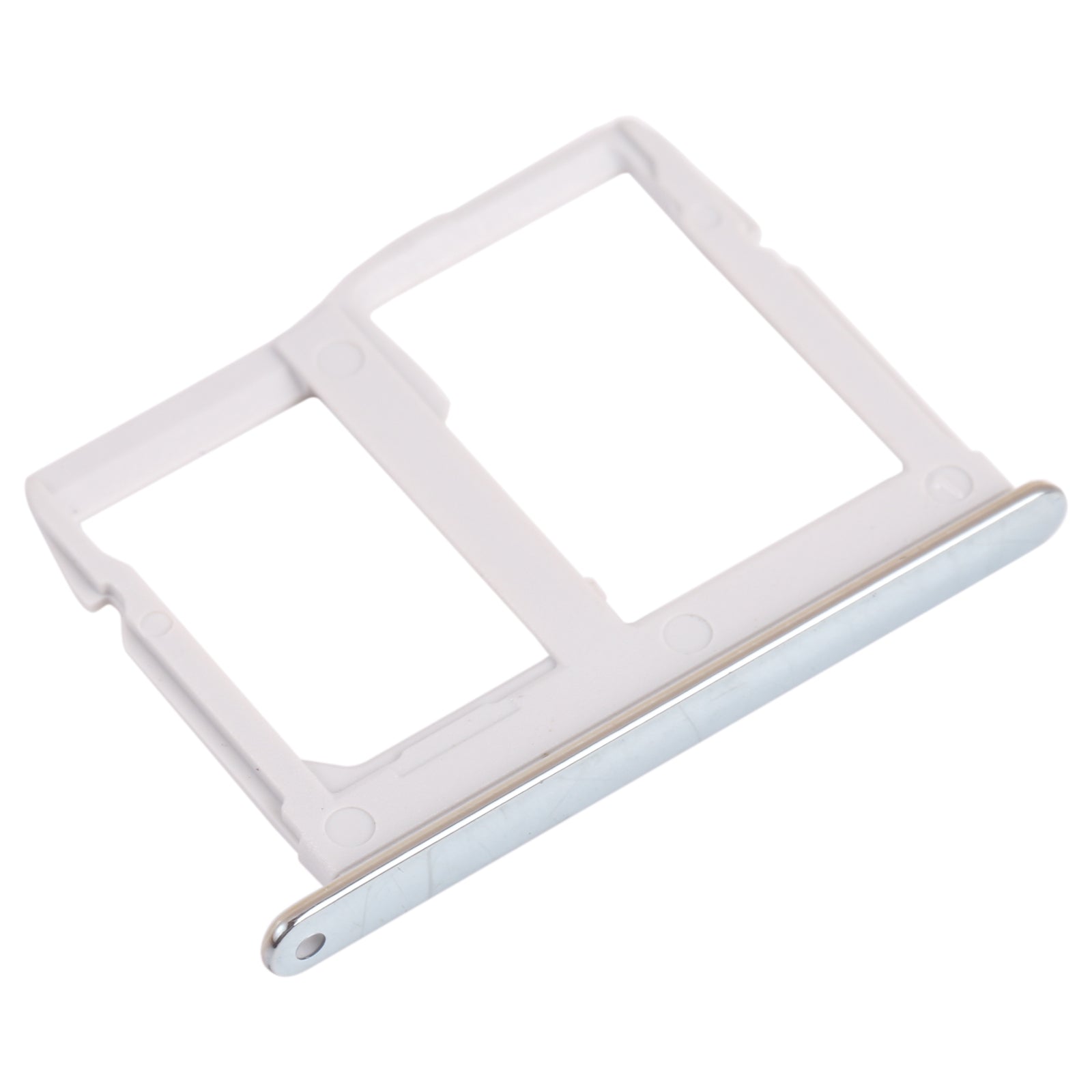 Nano SIM Card Tray + Micro SD Card Tray for LG Stylo 6 / K71 LMQ730HA, LM-Q730HA, LMQ730TM, LM-Q730TM (Silver)