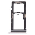 Nano SIM Card Tray + Nano SIM Card Tray / Micro SD Card Tray for LG G8S ThinQ LMG810, LM-G810, LMG810EAW (Silver)