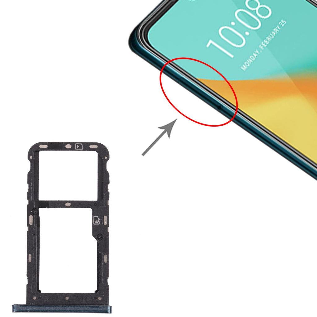 SIM Card Tray + SIM Card Tray / Micro SD Card Tray for ZTE Blade V10 Vita (Green)