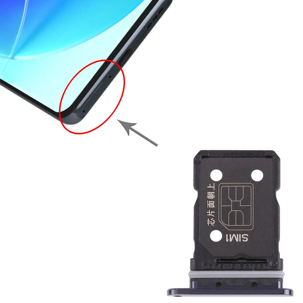 For OPPO Reno6 Pro 5G  SIM Card Tray + SIM Card Tray (Black)