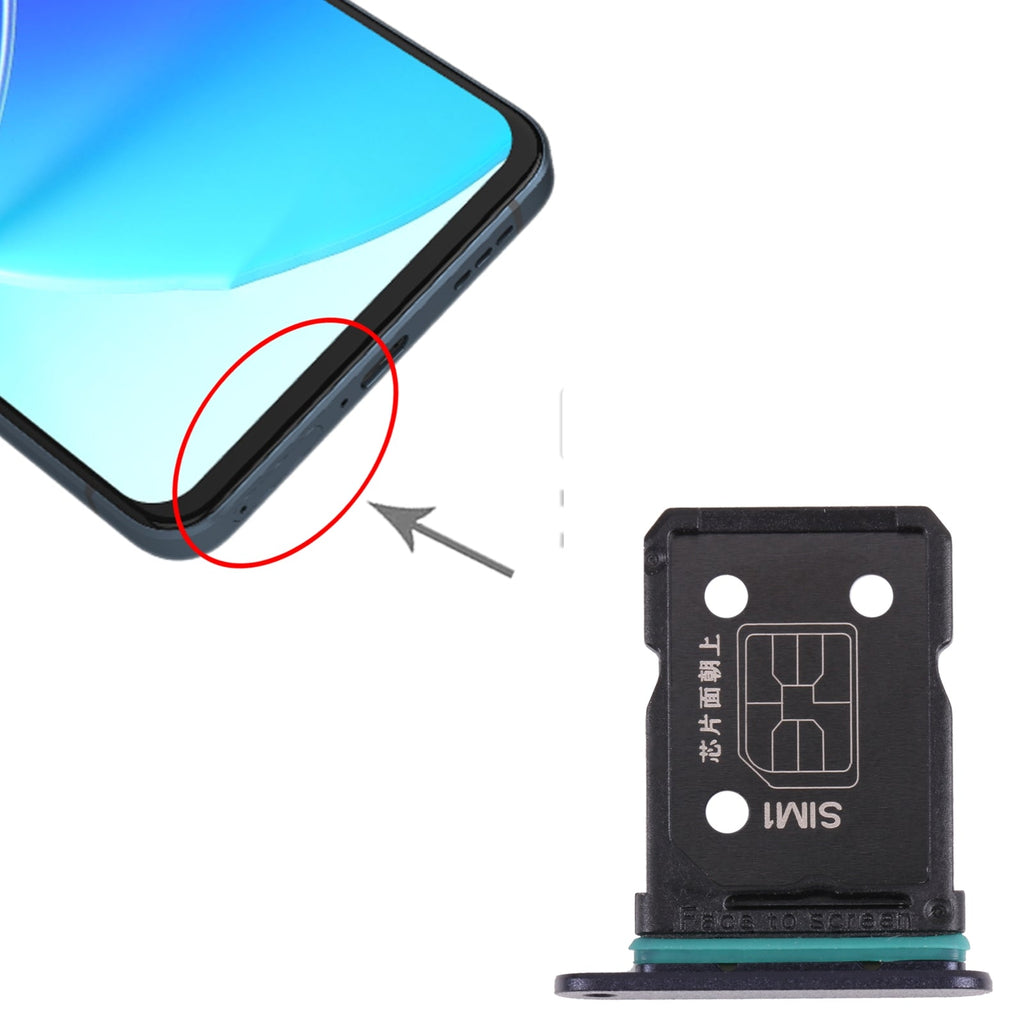 For OPPO Reno6 4G CPH2235 / Reno6 Z SIM Card Tray + SIM Card Tray(Black)