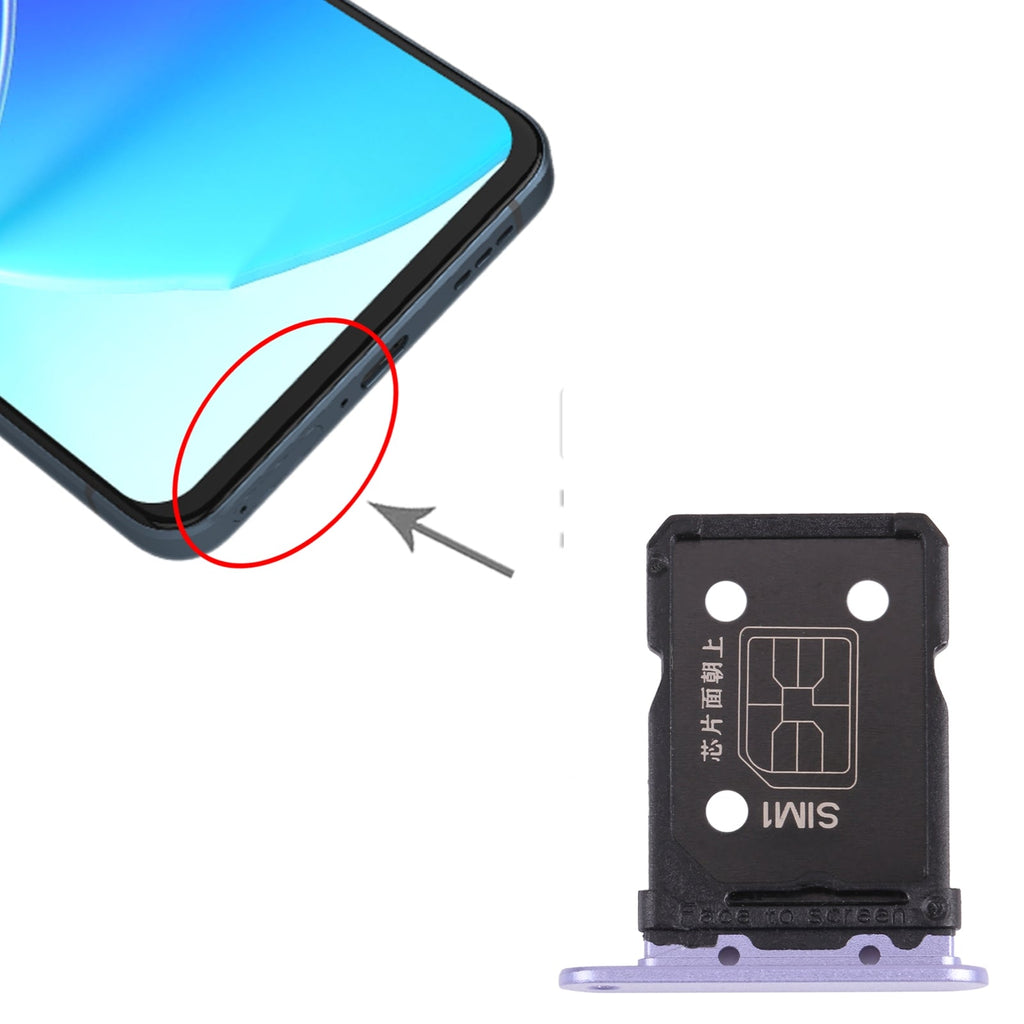 For OPPO Reno6 4G CPH2235 / Reno6 Z  SIM Card Tray + SIM Card Tray(Purple)