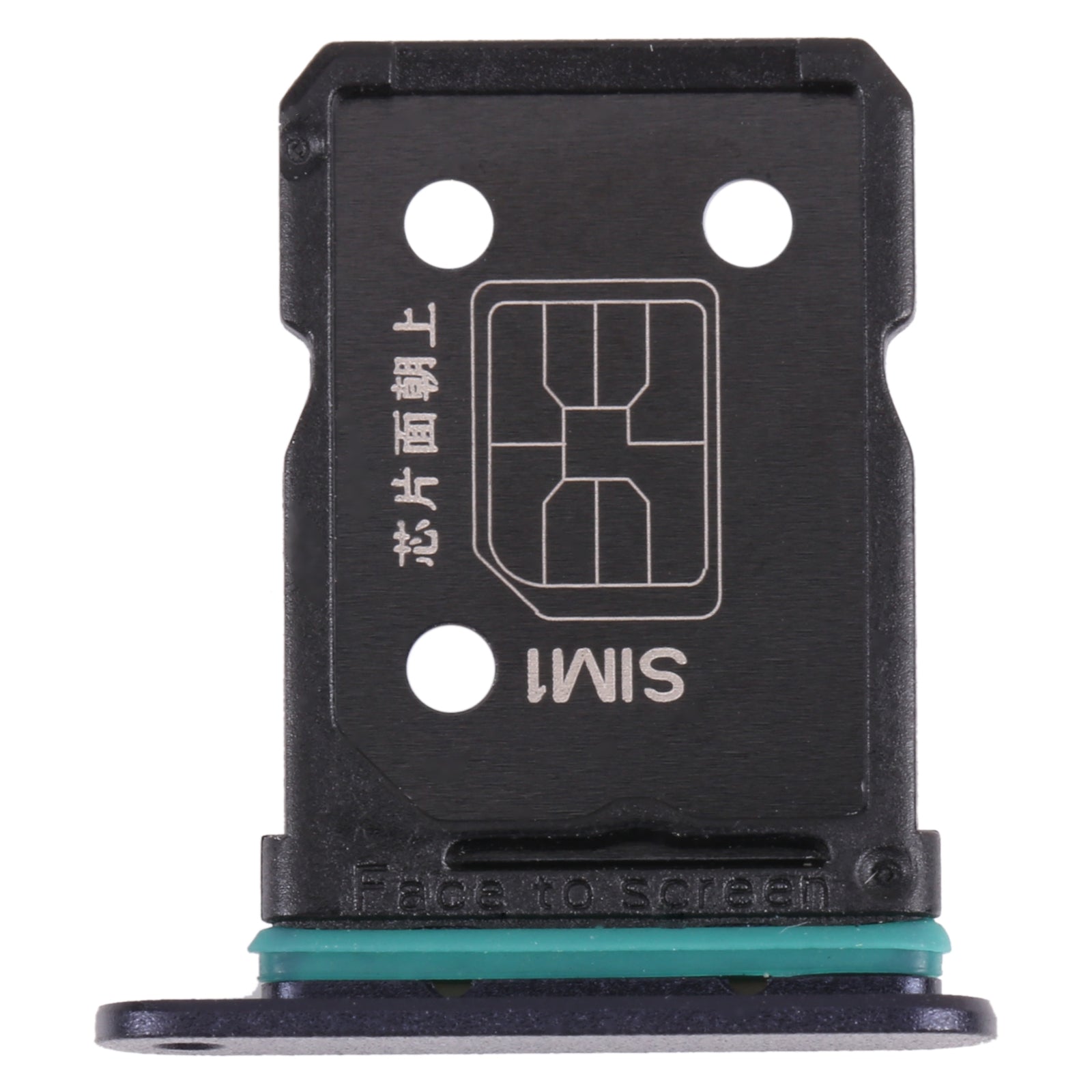 For OPPO Reno6 Z CPH2237 SIM Card Tray + SIM Card Tray (Black)