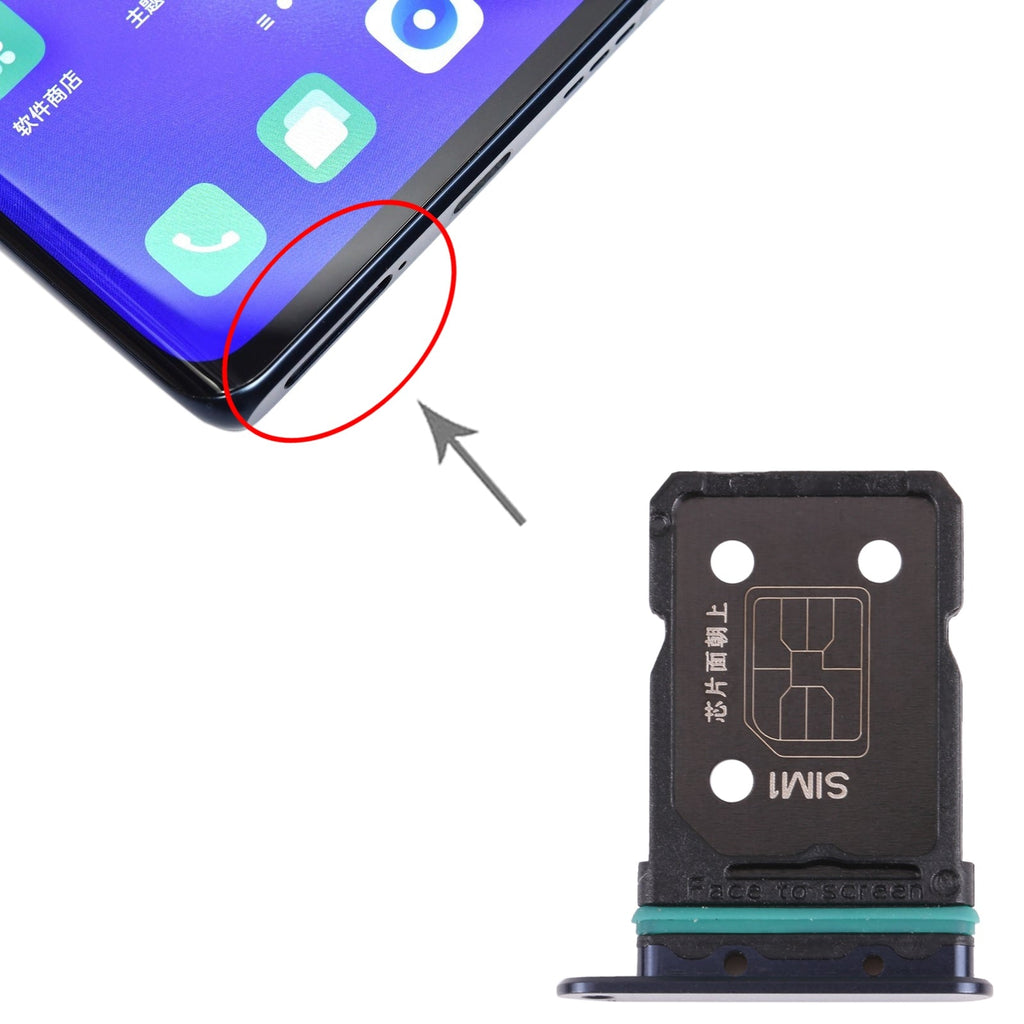 For OPPO Reno5 Pro+ 5G / Find X3 Neo SIM Card Tray + SIM Card Tray(Black)