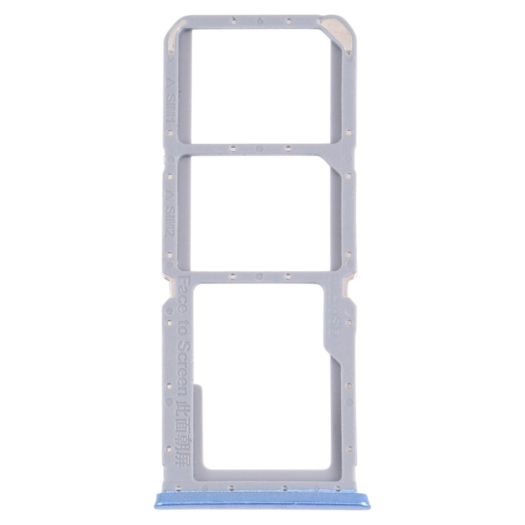 For OPPO A16 / A16S CPH2269 CPH2271  SIM Card Tray + SIM Card Tray + Micro SD Card Tray (Blue)