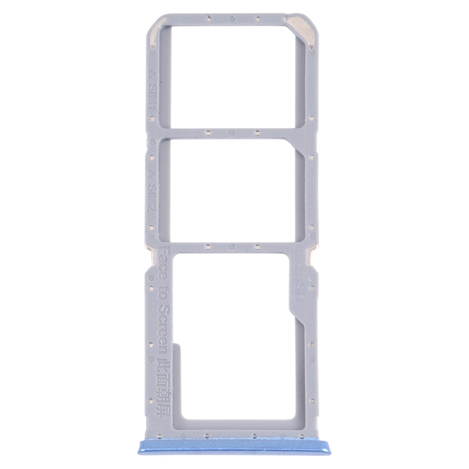 For OPPO A16 / A16S CPH2269 CPH2271  SIM Card Tray + SIM Card Tray + Micro SD Card Tray (Blue)