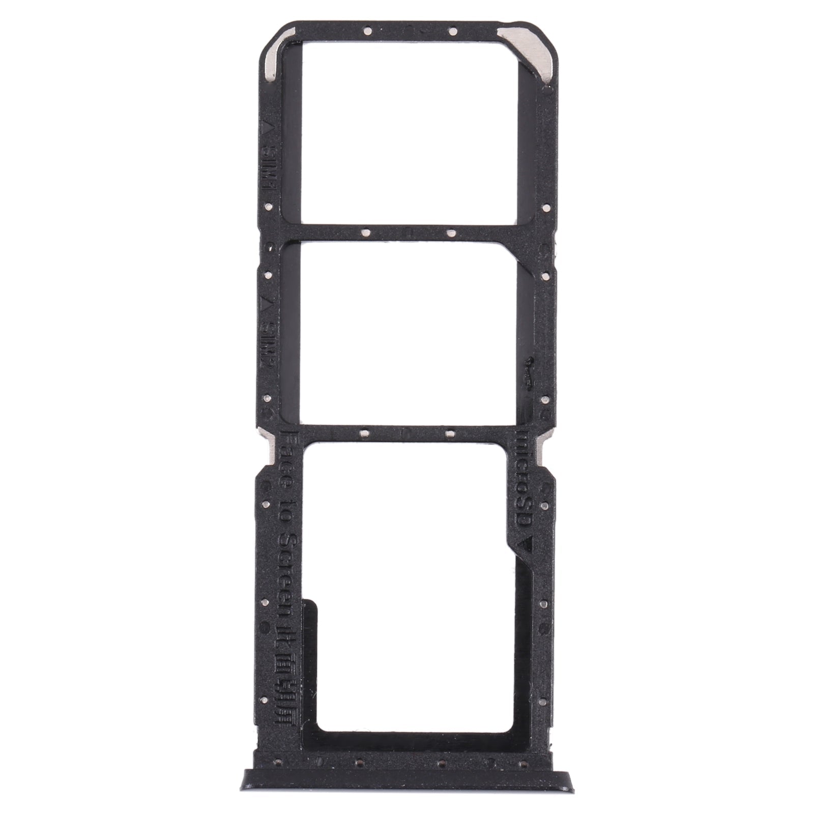 For OPPO A54S CPH2273  SIM Card Tray + SIM Card Tray + Micro SD Card Tray (Black)