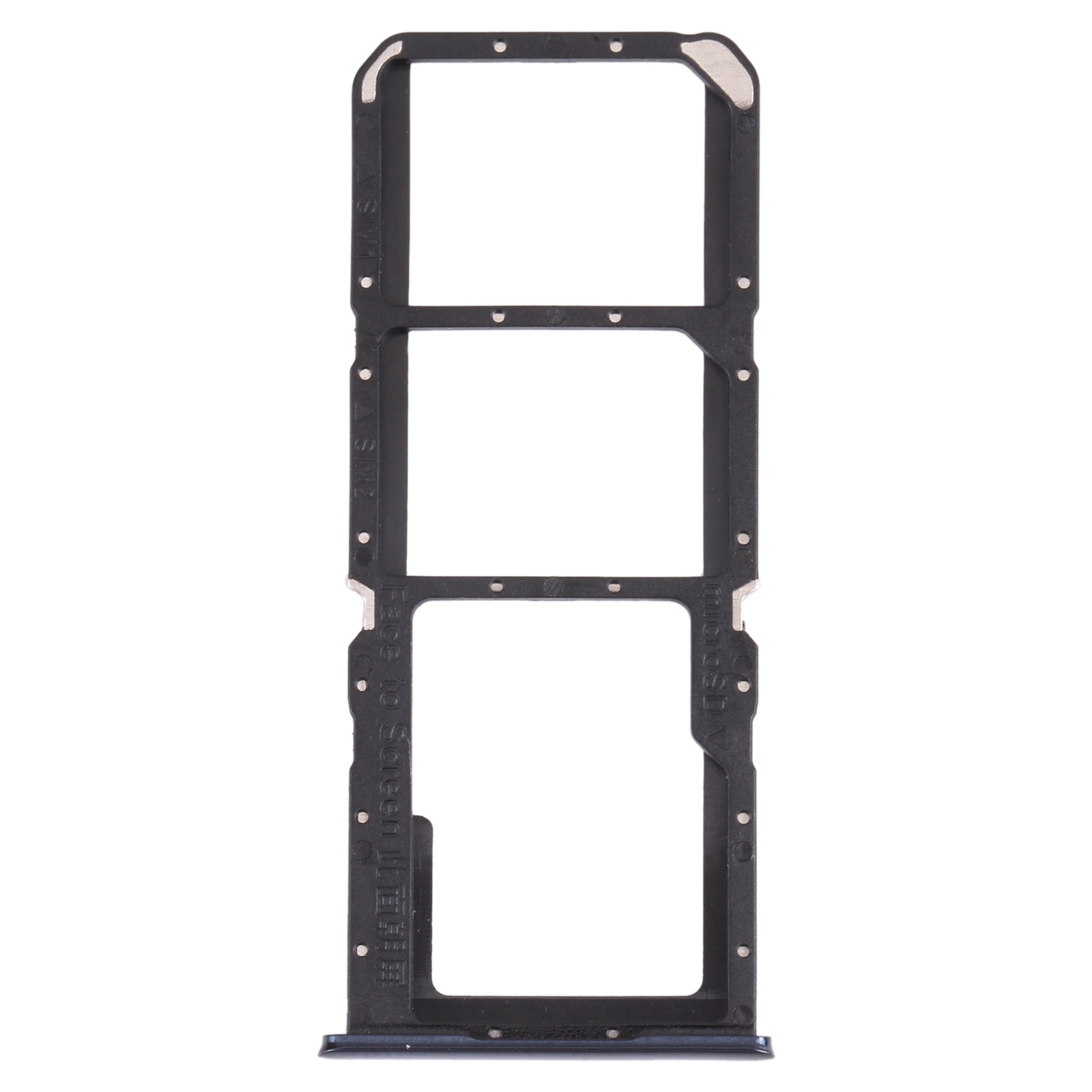 For OPPO A74 5G CPH2197 CPH2263  SIM Card Tray + SIM Card Tray + Micro SD Card Tray (Black)