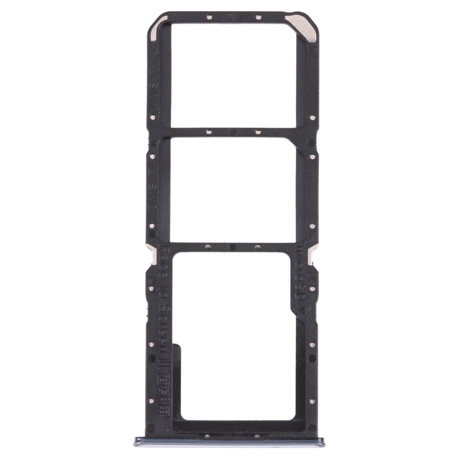 For OPPO A74 5G CPH2197 CPH2263  SIM Card Tray + SIM Card Tray + Micro SD Card Tray (Silver)