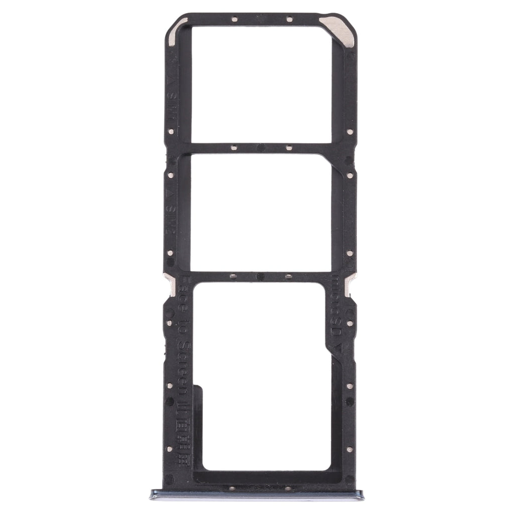 For OPPO A74 4G / F19 / F19s CPH2219  SIM Card Tray + SIM Card Tray + Micro SD Card Tray(Silver)