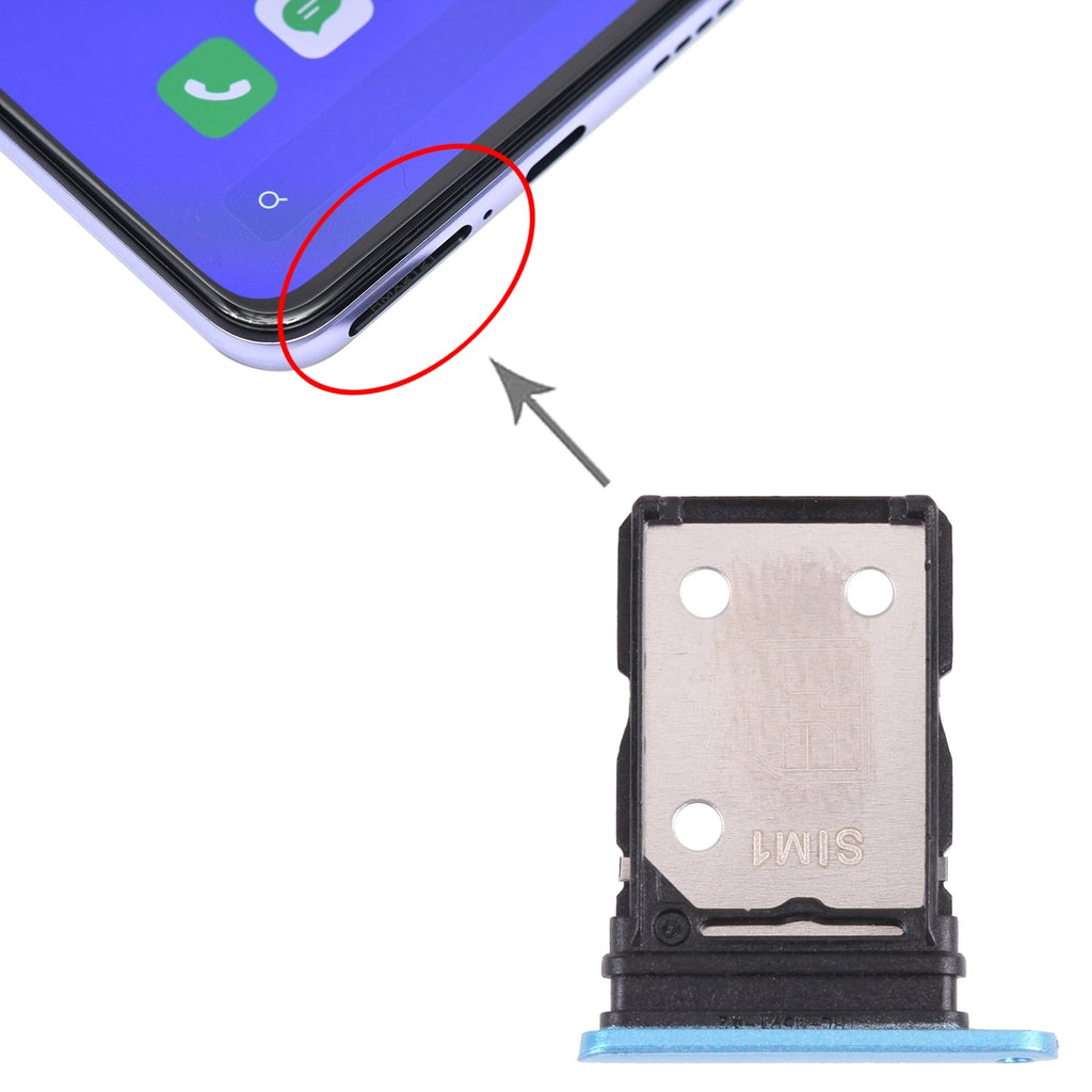 For OPPO Realme X7 Pro RMX2121 RMX2111  SIM Card Tray + SIM Card Tray (Blue)