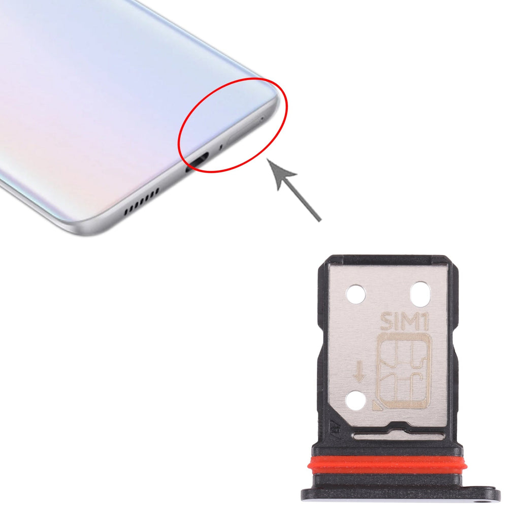 For vivo iQOO Z5 SIM Card Tray + SIM Card Tray (Black)