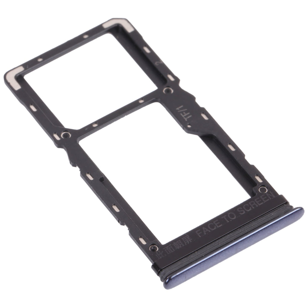 SIM Card Tray + Micro SD Card Tray for Xiaomi Poco X3 Pro M2102J20SG M2102J20SI (Black)
