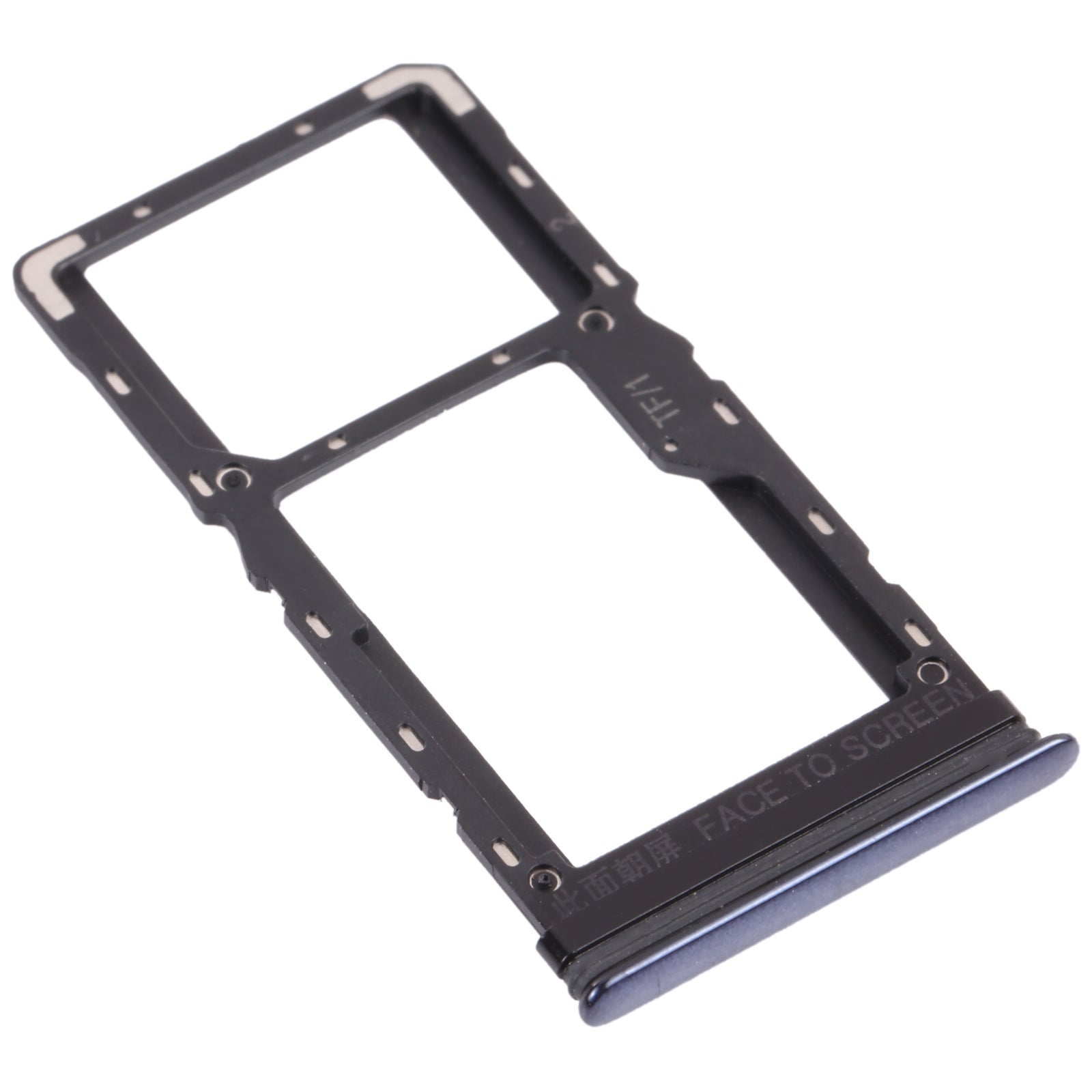 SIM Card Tray + Micro SD Card Tray for Xiaomi Poco X3 Pro M2102J20SG M2102J20SI (Black)
