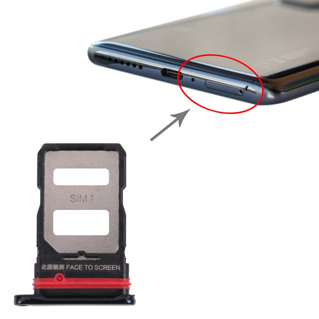 SIM Card Tray + SIM Card Tray for Xiaomi Mi 11T / 11T Pro 21081111RG(Black)