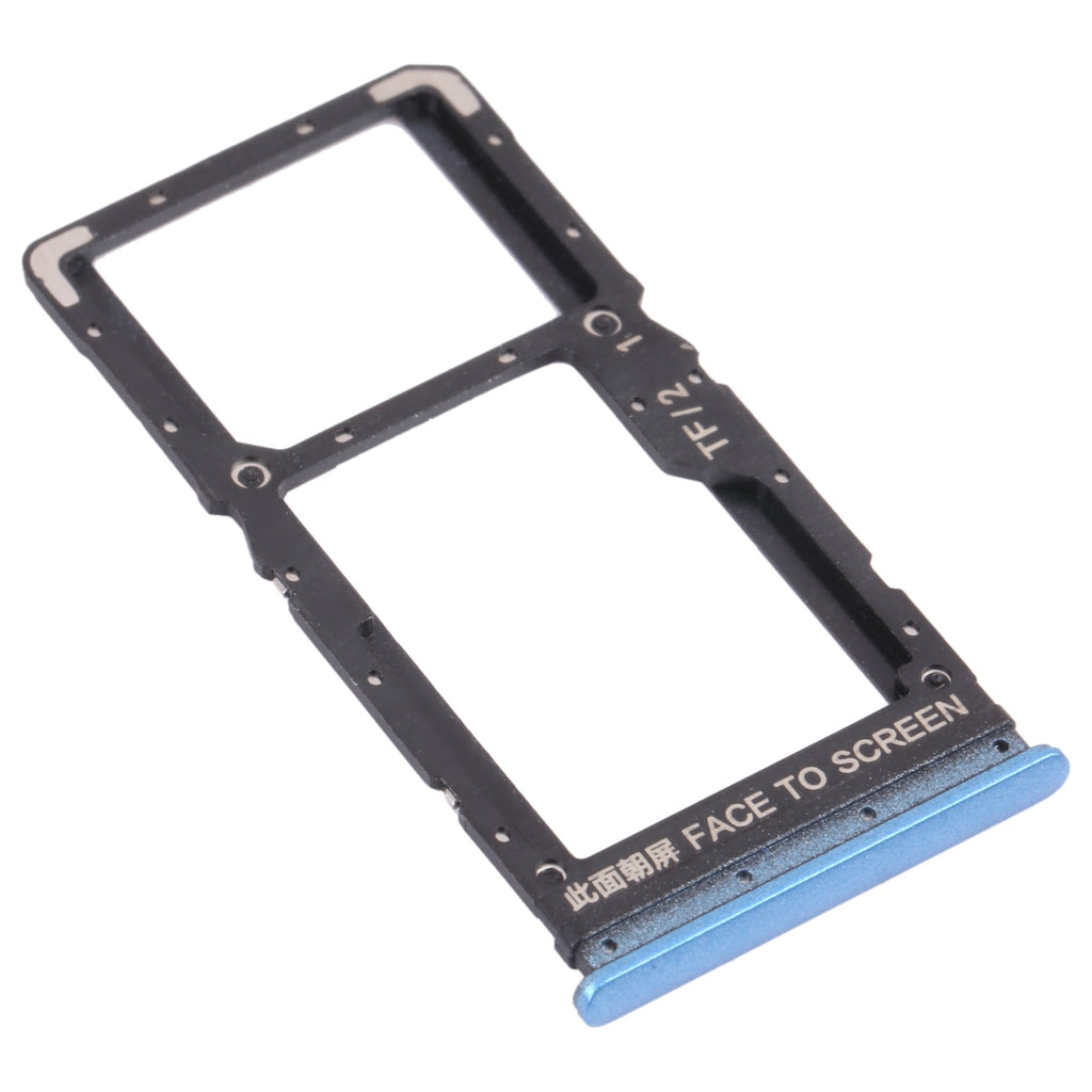 SIM Card Tray + SIM Card Tray / Micro SD Card Tray for Xiaomi Redmi Note 11 (China) 21091116AC / Redmi Note 11T 5G / Poco M4 Pro 5G 21091116AG, MZB0BGVIN(Blue)