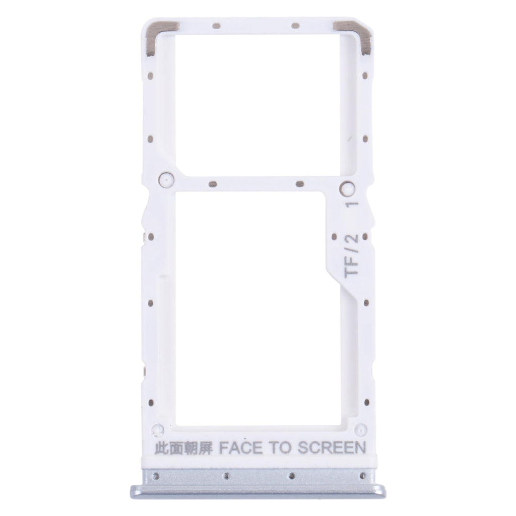 SIM Card Tray + SIM Card Tray / Micro SD Card Tray for Xiaomi Redmi Note 11 (China) 21091116AC / Redmi Note 11T 5G / Poco M4 Pro 5G 21091116AG, MZB0BGVIN(Silver)