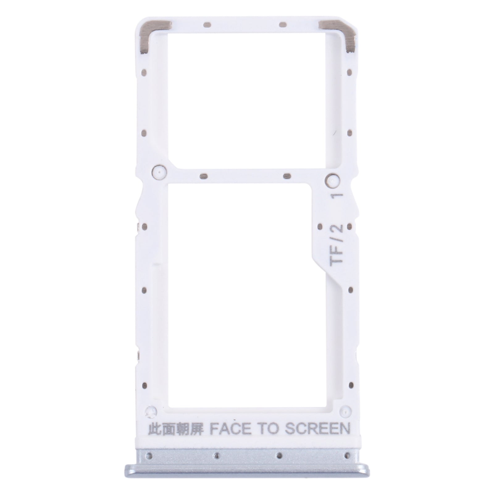 SIM Card Tray + SIM Card Tray / Micro SD Card Tray for Xiaomi Redmi Note 11 (China) 21091116AC / Redmi Note 11T 5G / Poco M4 Pro 5G 21091116AG, MZB0BGVIN(Silver)