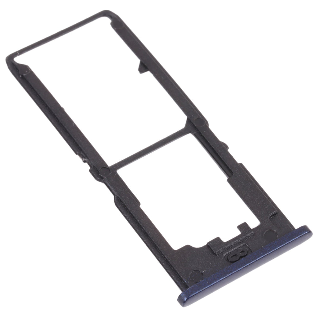 For vivo Y30 Standard / Y12s SIM Card Tray + SIM Card Tray + Micro SD Card Tray (Black)