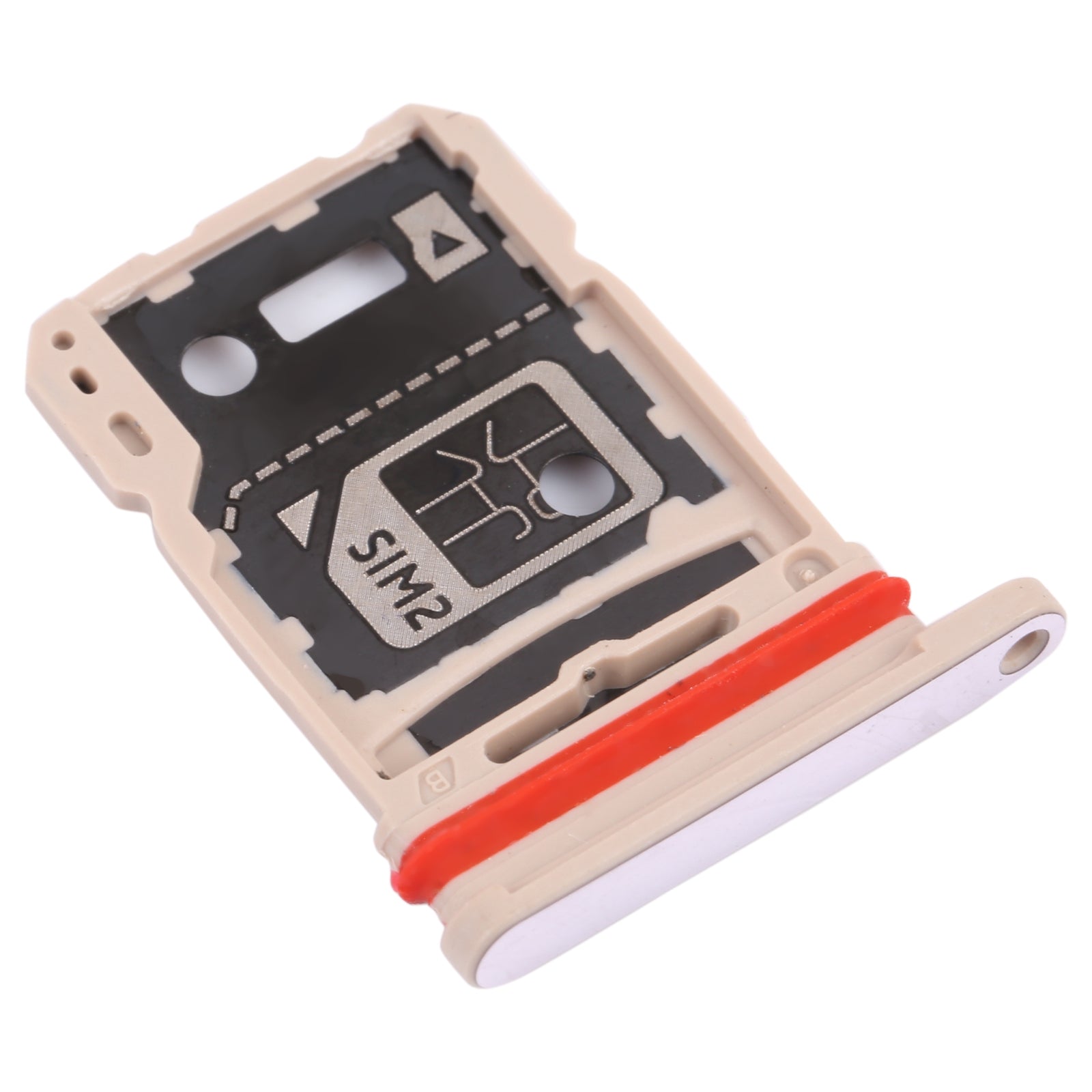 For vivo V21 / V21 5G V2066 V2108 V2050 SIM Card Tray + SIM Card Tray / Micro SD Card Tray (Gold)