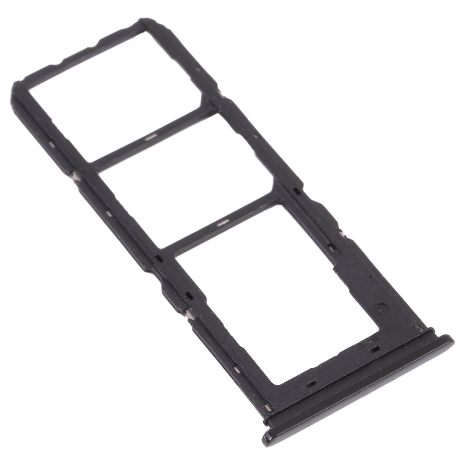 For vivo Y11s V2028 SIM Card Tray + SIM Card Tray + Micro SD Card Tray (Black)