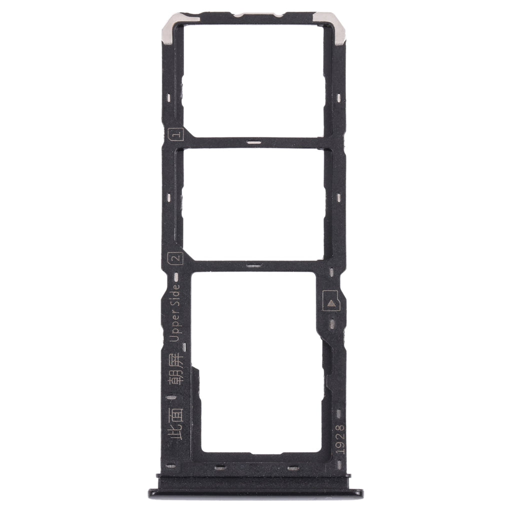 For vivo Y11s V2028 SIM Card Tray + SIM Card Tray + Micro SD Card Tray (Black)