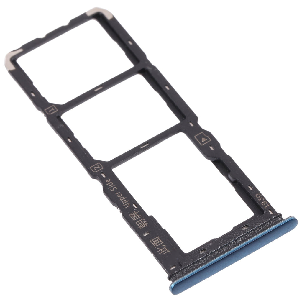 For vivo Y11s V2028 SIM Card Tray + SIM Card Tray + Micro SD Card Tray (Blue)