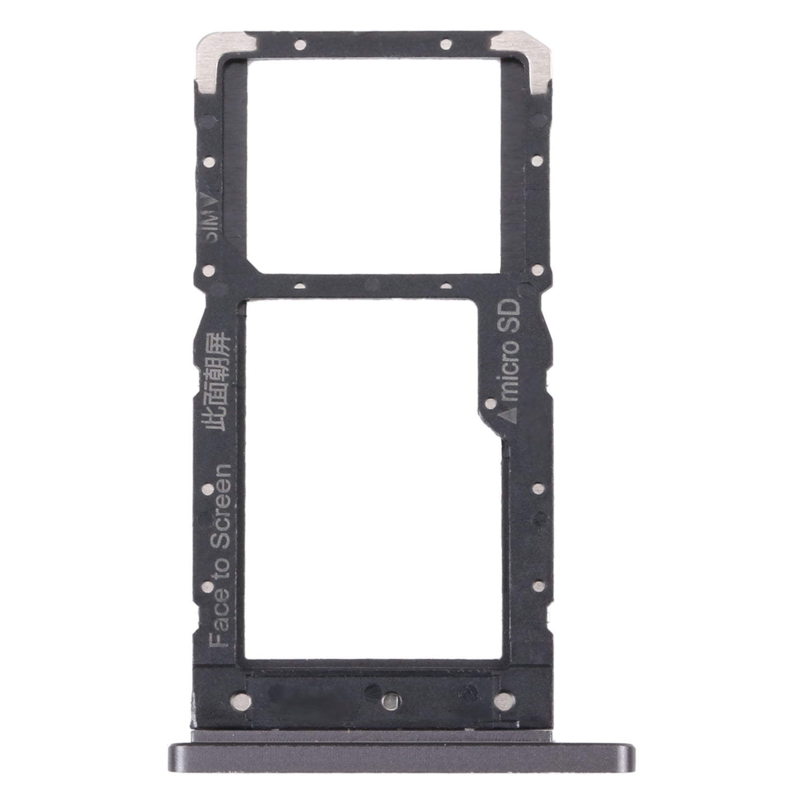 For Lenovo Tab M10 Plus TB-X606F TB-X606X SIM Card Tray + Micro SD Card Tray (Black)